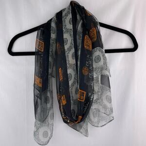100% Silk Scarf Asian Calligraphy